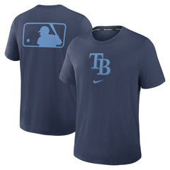 Tampa Bay Rays Authentic Collection Early Work Tri-Blend Dri-FIT T-Shirt - Navy | Nike