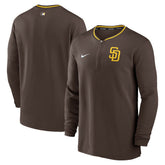 San Diego Padres Authentic Collection Performance Half-Zip Top - Brown | Nike