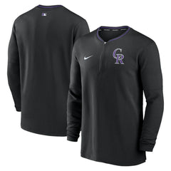 Colorado Rockies Authentic Collection Performance Half-Zip Top - Black | Nike