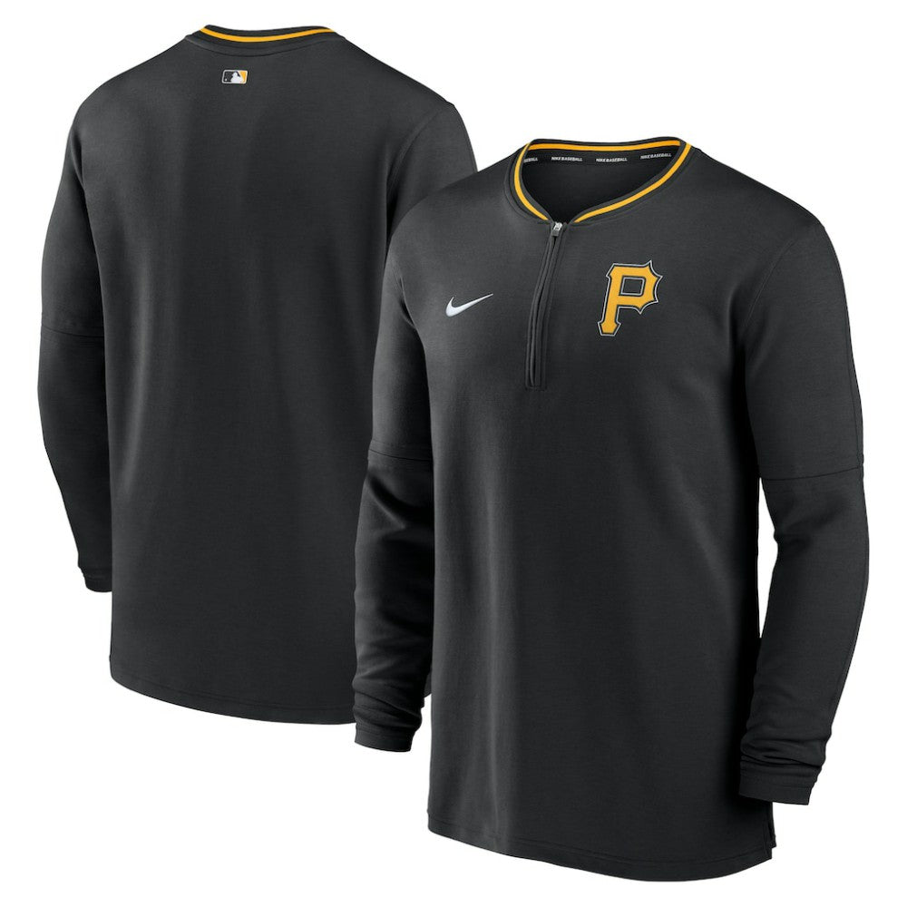 Pittsburgh Pirates Authentic Collection Performance Half-Zip Top - Black | Nike