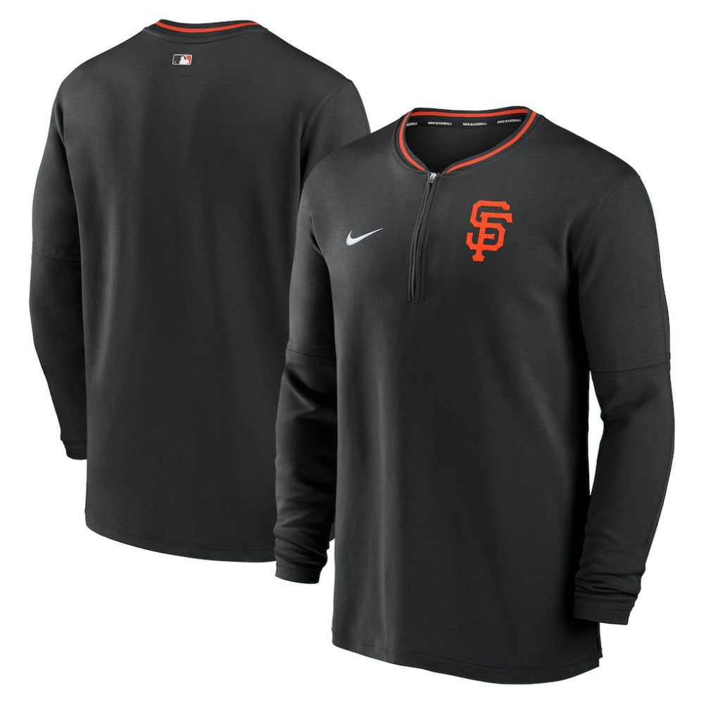 San Francisco Giants Authentic Collection Performance Half-Zip Top - Black | Nike