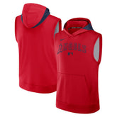 Los Angeles Angels Authentic Collection Dri-FIT Sleeveless Hoodie - Red | Nike