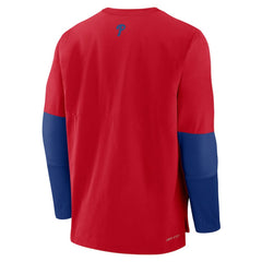 Philadelphia Phillies Authentic Collection Player Dri-FIT Lightweight Pullover - Red/Royal | Nike