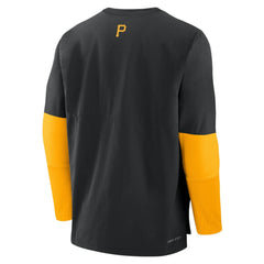 Pittsburgh Pirates Authentic Collection Player Dri-FIT Lightweight Pullover - Black/Gold | Nike