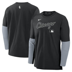 Chicago White Sox Authentic Collection Player Dri-FIT Lightweight Pullover - Black/Gray | Nike
