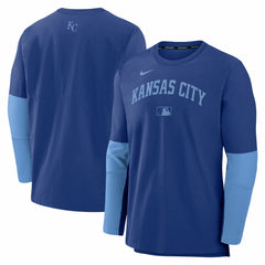 Kansas City Royals Authentic Collection Player Dri-FIT Lightweight Pullover - Royal/Light Blue | Nike