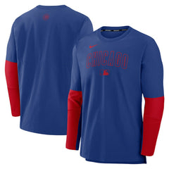 Chicago Cubs Authentic Collection Player Dri-FIT Lightweight Pullover - Royal/Red | Nike