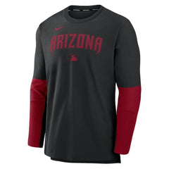 Arizona Diamondbacks Authentic Collection Player Dri-FIT Lightweight Pullover - Black/Red | Nike