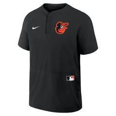 Baltimore Orioles Authentic Collection Raglan Short Sleeve Windshirt - Black | Nike