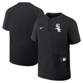 Chicago White Sox Authentic Collection Raglan Short Sleeve Windshirt - Black | Nike