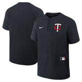 Minnesota Twins Authentic Collection Raglan Short Sleeve Windshirt - Navy | Nike
