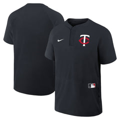 Minnesota Twins Authentic Collection Raglan Short Sleeve Windshirt - Navy | Nike