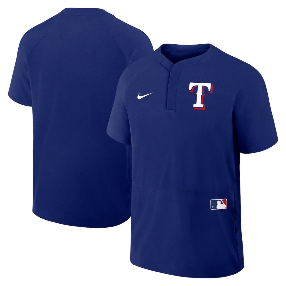 Texas Rangers Authentic Collection Raglan Short Sleeve Windshirt - Royal | Nike
