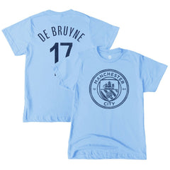 Kevin De Bruyne Manchester City 1863FC Youth Player T-Shirt - Sky Blue for sale