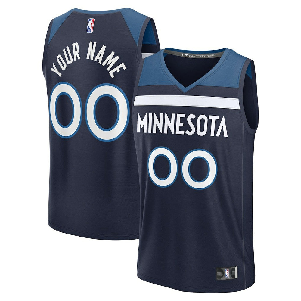 Minnesota Timberwolves Fastbreak Custom Jersey - Icon Edition - Navy | Fanatics for sale