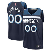 Minnesota Timberwolves Fastbreak Custom Jersey - Icon Edition - Navy | Fanatics for sale