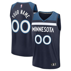 Minnesota Timberwolves Fastbreak Custom Jersey - Icon Edition - Navy | Fanatics for sale