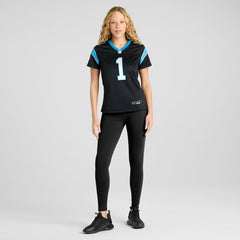 Number 1 Bride Carolina Panthers Women's Game Jersey - Black | Nike for sale