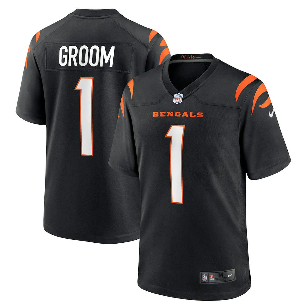 Number 1 Groom Cincinnati Bengals Game Jersey - Black | Nike online