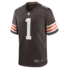 Number 1 Groom Cleveland Browns Game Jersey - Brown | Nike cheap