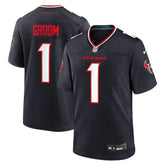 Number 1 Groom Houston Texans Game Jersey - Navy | Nike discount