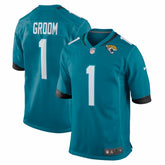 Number 1 Groom Jacksonville Jaguars Game Jersey - Teal | Nike online