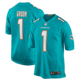 Number 1 Groom Miami Dolphins Game Jersey - Aqua | Nike outlet