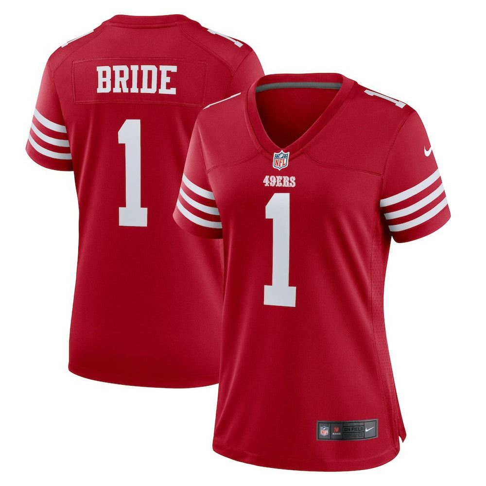 Number 1 Bride San Francisco 49ers Women's Game Jersey - Scarlet | Nike outlet