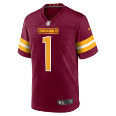 Number 1 Groom Washington Commanders Game Jersey - Burgundy | Nike discount