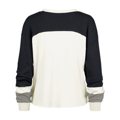 Dallas Cowboys '47 Women's Double Header Curve Raglan Long Sleeve Crop Top - Cream sale