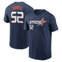 Bryan Abreu Houston Astros 2025 City Connect Fuse Name & Number T-Shirt - Navy | Nike