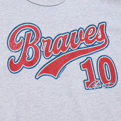 Chipper Jones Atlanta Braves Cooperstown Collection Player T-Shirt - Heather Gray | Mitchell & Ness
