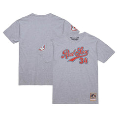 David Ortiz Boston Red Sox Cooperstown Collection Player T-Shirt - Grey Heather | Mitchell & Ness