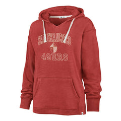 San Francisco 49ers '47 Women's Plus Size Clarity Kennedy Pullover Hoodie - Scarlet cheap