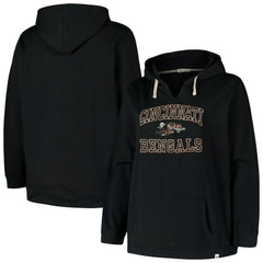 Cincinnati Bengals '47 Women's Plus Size Clarity Kennedy Pullover Hoodie - Black cheap