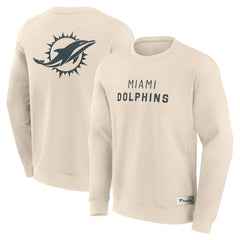 Miami Dolphins Elements Future Ground Lettering Pullover Sweatshirt - Cream for sale