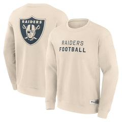 Las Vegas Raiders Elements Future Ground Lettering Pullover Sweatshirt - Cream online