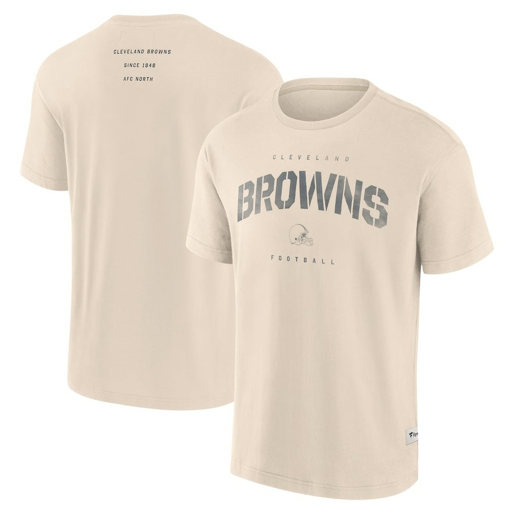 Cleveland Browns Elements Weathered Tonal Future Ground T-Shirt - Cream cheap