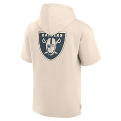 Las Vegas Raiders Elements Future Ground Lettering Short Sleeve Pullover Hoodie - Cream sale