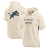 Detroit Lions Elements Future Ground Lettering Short Sleeve Pullover Hoodie - Cream discount