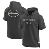 New York Jets Elements Future Ground Lettering Short Sleeve Pullover Hoodie - Charcoal outlet