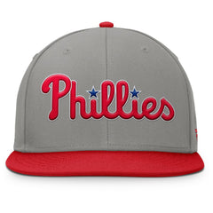 Philadelphia Phillies Clubhouse Dugout Fitted Hat - Gray/Red