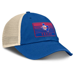 Texas Rangers Cooperstown Collection Eastbound Mesh Adjustable Hat - Royal/Natural