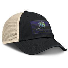 Tampa Bay Rays Cooperstown Collection Eastbound Mesh Adjustable Hat - Black/Natural
