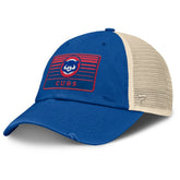 Chicago Cubs Cooperstown Collection Eastbound Mesh Adjustable Hat - Royal/Natural