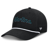 Miami Marlins Clubhouse Foul Ball A-Frame Adjustable Hat - Black