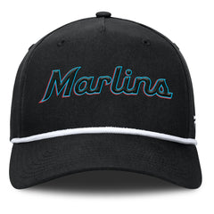 Miami Marlins Clubhouse Foul Ball A-Frame Adjustable Hat - Black