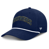 Milwaukee Brewers Clubhouse Foul Ball A-Frame Adjustable Hat - Navy