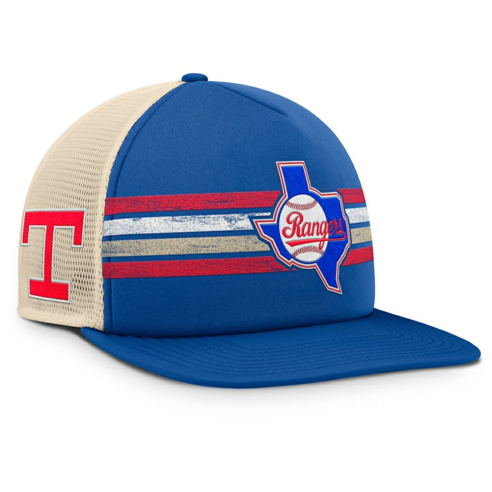 Texas Rangers Cooperstown Collection Powers Snapback Hat - Royal/Natural