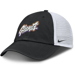 San Francisco Giants Unisex 2025 City Connect Club Adjustable Trucker Hat - Black/White | Nike